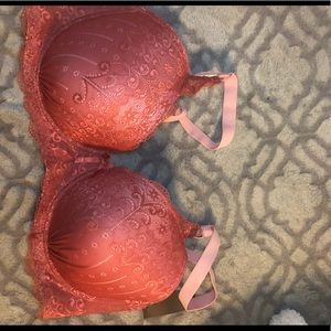 Intimates & Sleepwear - New 40DDD bra, push-up, pink w/ darker pink lace Intimates & Sleepwear - New 40DDD bra, push-up, pink w/ darker pink lace